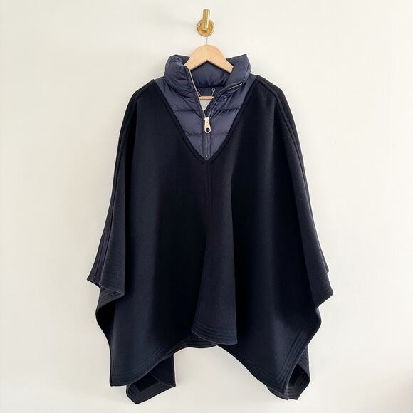 Chloé Quilted Shell-Paneled Wool-Blend Poncho Coat - Picture 2 of 11